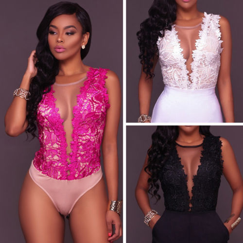 Lace Sleeveless Bodysuit